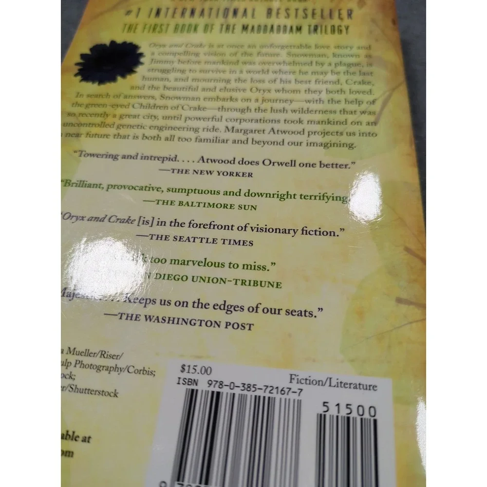 Margaret Atwood ORYX &‎ CRAKE/The Year of  Flood - Maddaddam Trilogy Books 1 & 2